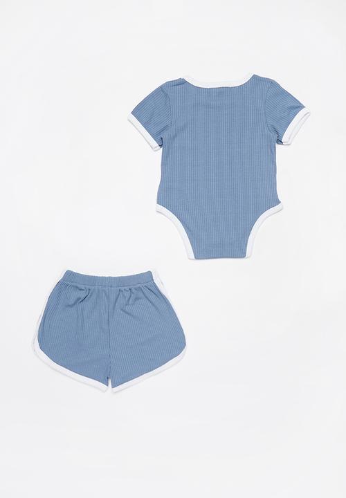 Baby Star - 2 Piece ribbed set - blue