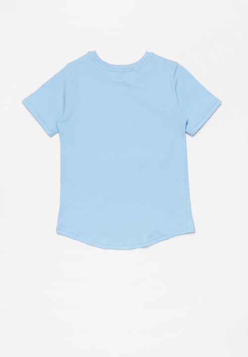 Pop Candy - Boys curved hem tee - blue