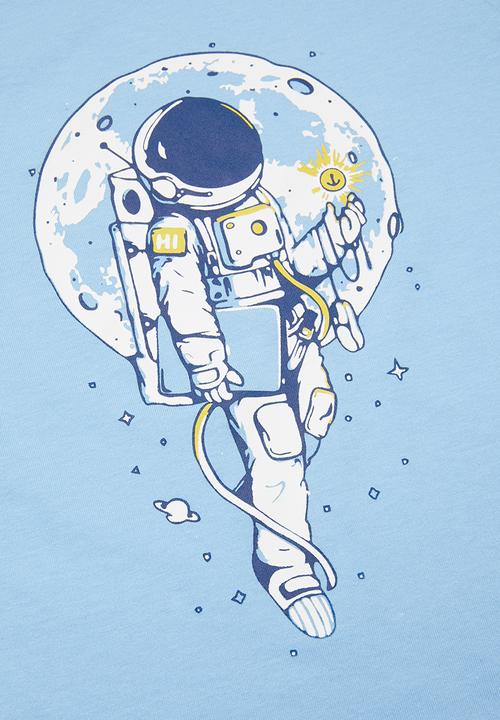 Pop Candy - Boys curved hem tee - blue