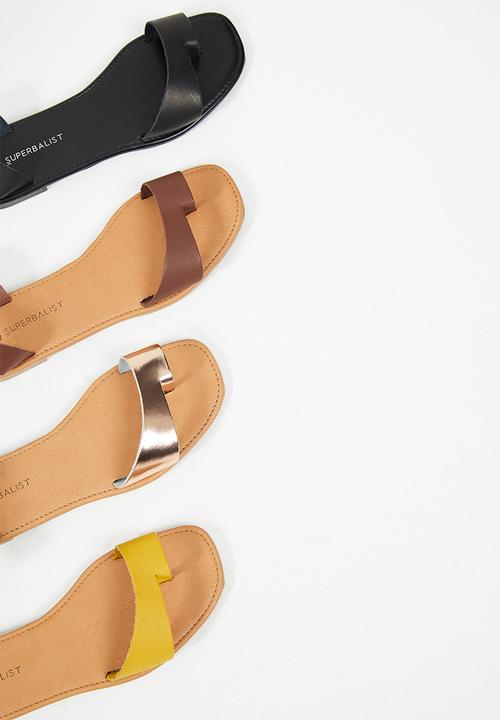 Superbalist - Gean leather ankle strap sandal - black