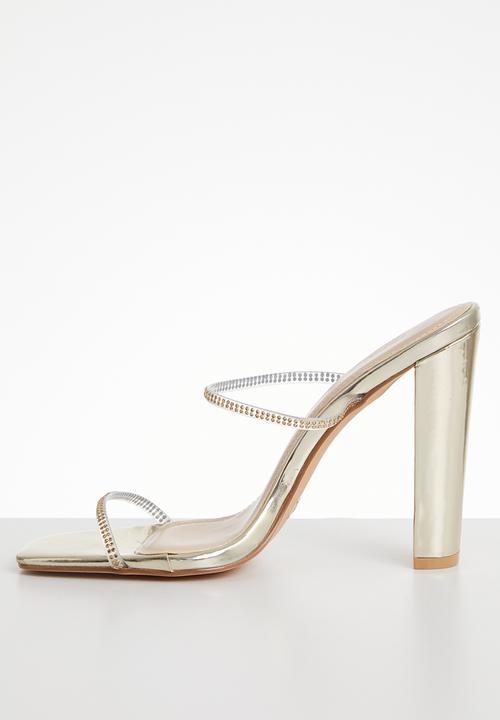 SISSY BOY - Friday night shimmer heel - light gold