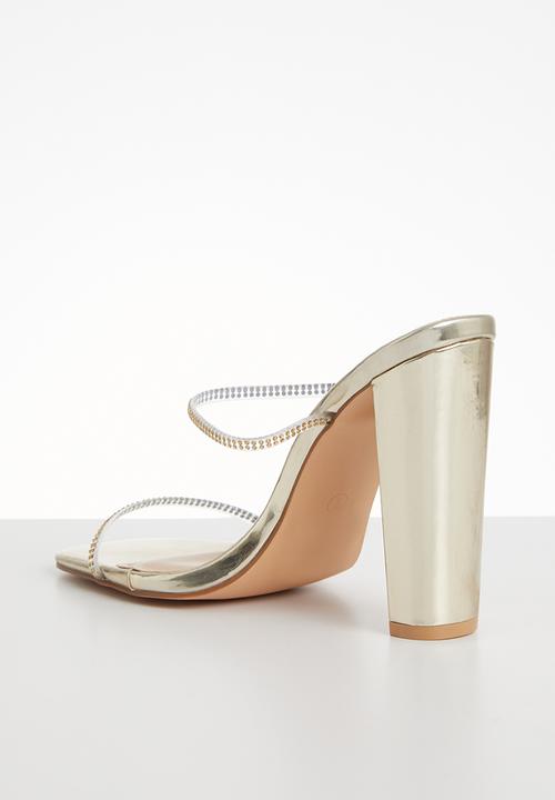 SISSY BOY - Friday night shimmer heel - light gold