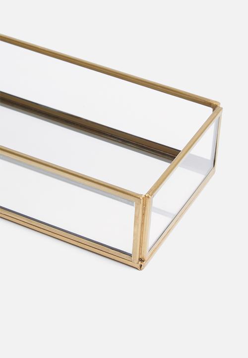 Sixth Floor - Glass tray - gold