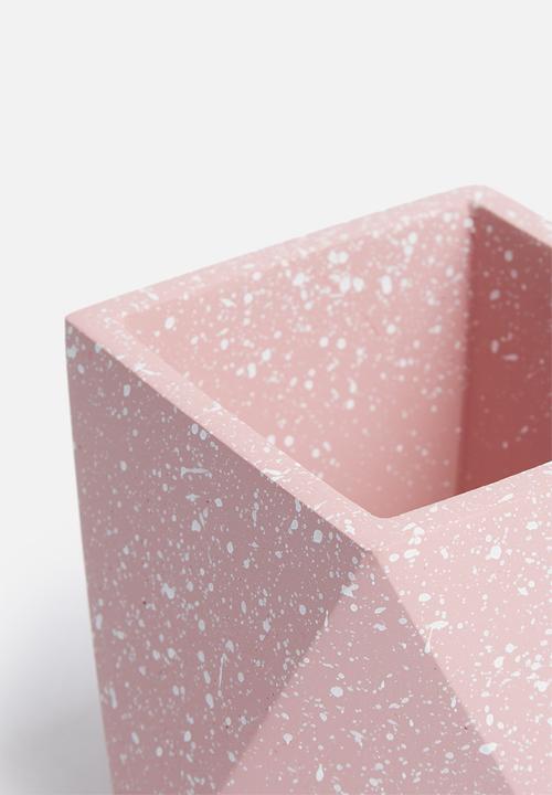 Sixth Floor - Terrazzo desk planter - pink