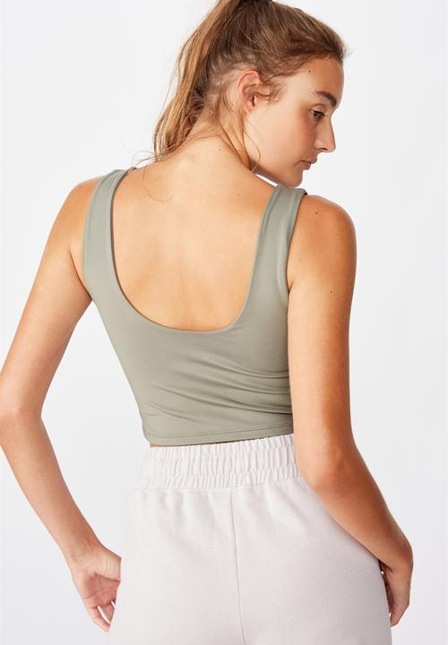 Cotton On - Lifestyle scoop back vestlette - steely shadow