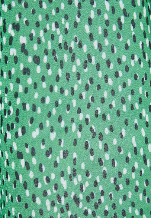edit - Chiffon mandarin collar shirt - green 