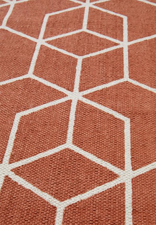 Sixth Floor - Cube printed runner - rust