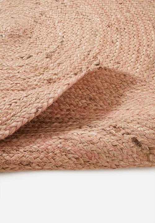 Sixth Floor - Sole jute round rug - pink