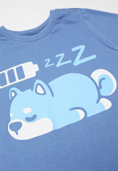 Pop Candy - Shorts & short sleeve tee pj set - blue 