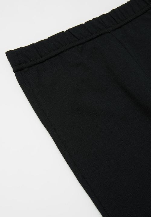 Pop Candy - Pants & short sleeve tee pj set - grey & black 