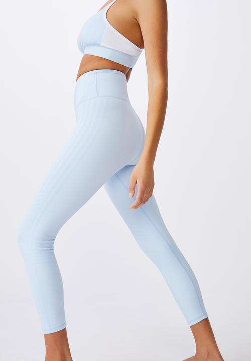 Cotton On - Jacquard stripe 7/8 tight - baby blue