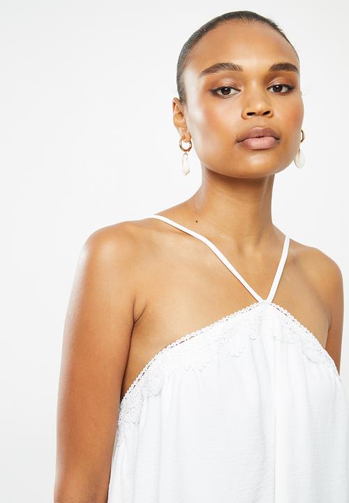MILLA - Halter trim mini - white