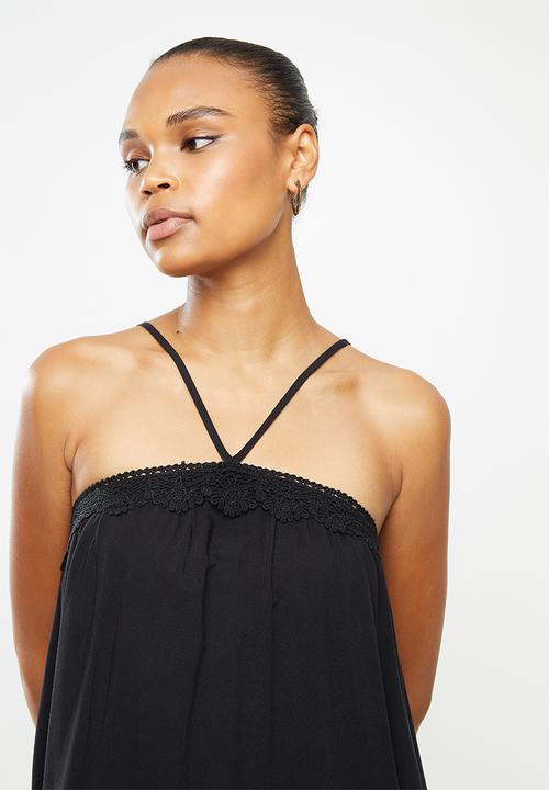 MILLA - Halter trim mini - black