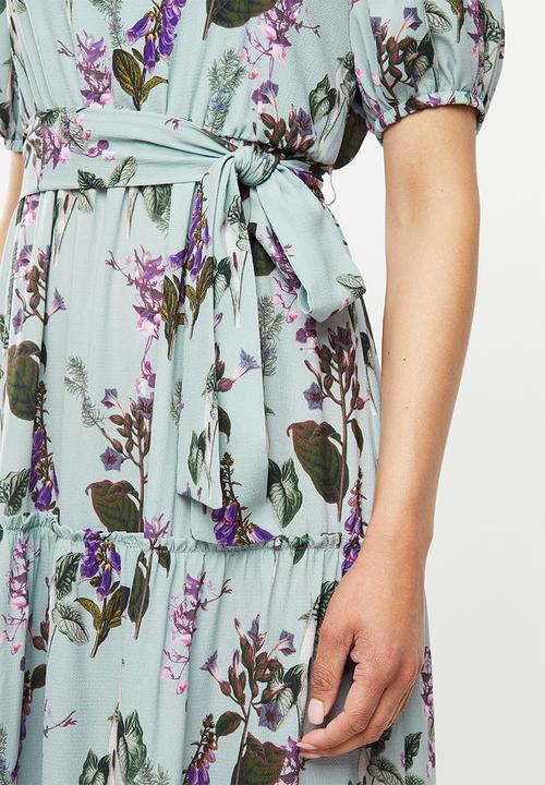 edit - Square neck femme tier midi - multi