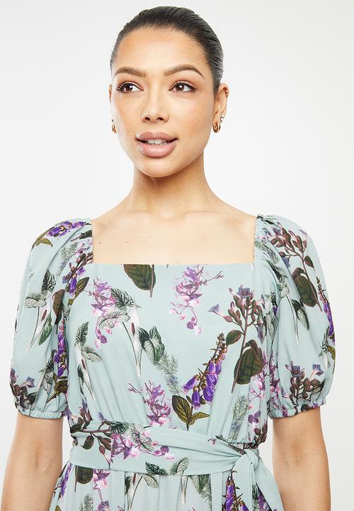 edit - Square neck femme tier midi - multi