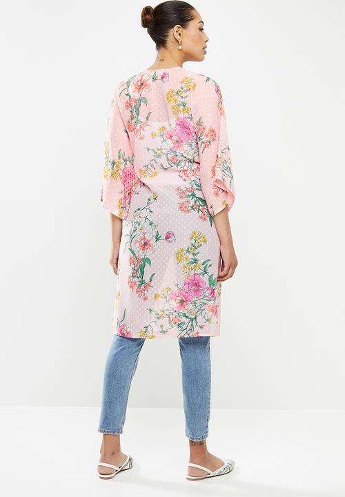edit - Sheer shacket - pink