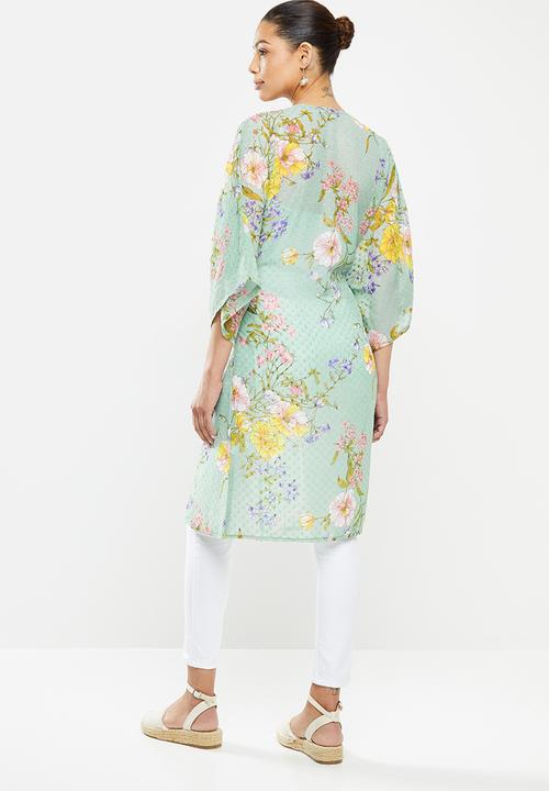 edit - Sheer shacket - green
