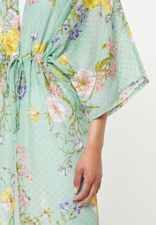 edit - Sheer shacket - green