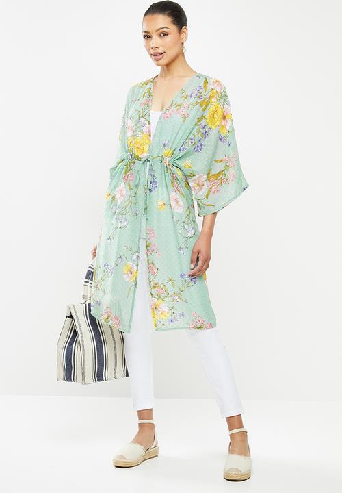 edit - Sheer shacket - green