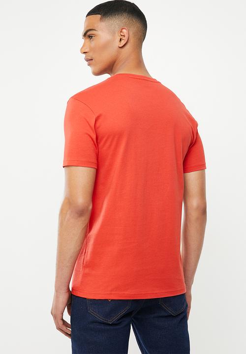 POLO - Brandon block print tee - red