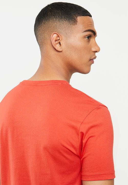 POLO - Brandon block print tee - red