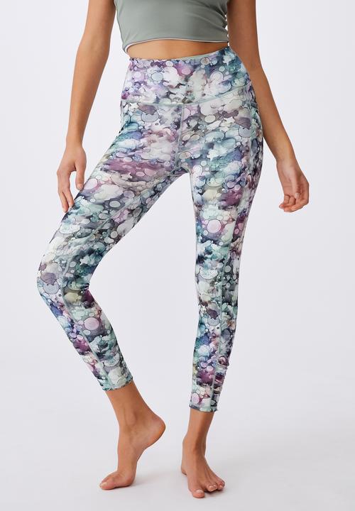 Cotton On - Love you a latte 7/8 active tight - inky bubbles print