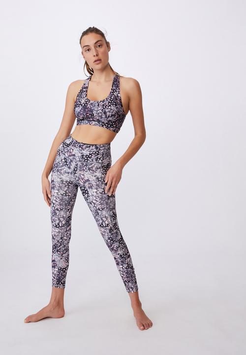Cotton On - Love you a latte 7/8 active tight - butterfly spot