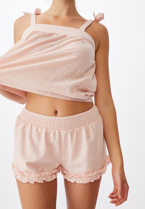 Cotton On - Woven sleep short - dusty blush