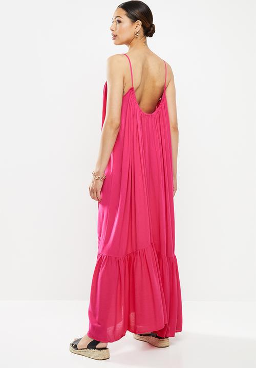 Missguided - Cheesecloth parachute dress - pink