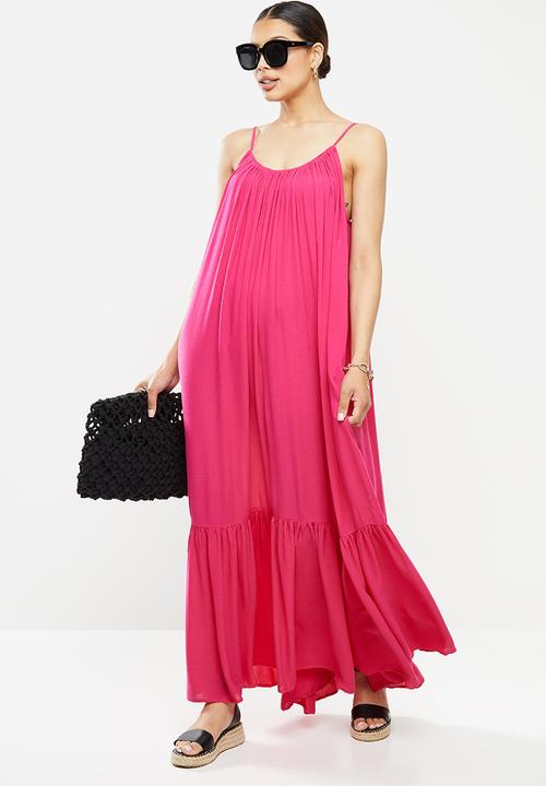 Missguided - Cheesecloth parachute dress - pink