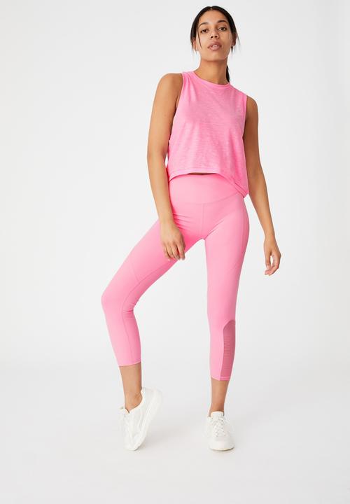 Cotton On - All things fabulous cropped muscle tank - pink 