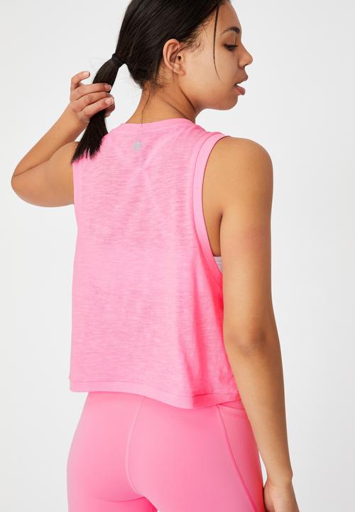 Cotton On - All things fabulous cropped muscle tank - pink 