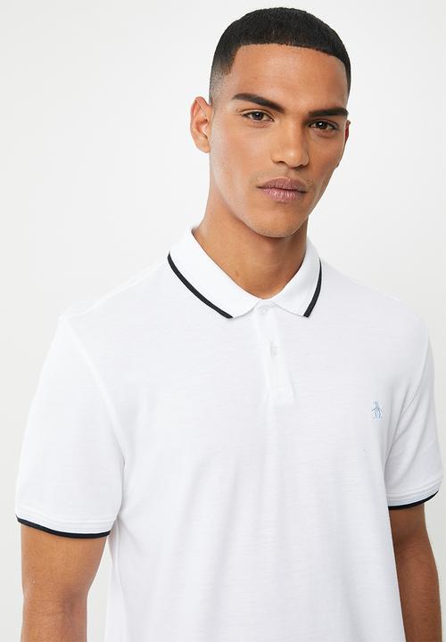 Original Penguin - Tipped polo - white