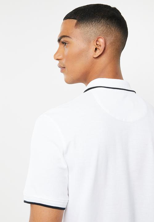 Original Penguin - Tipped polo - white
