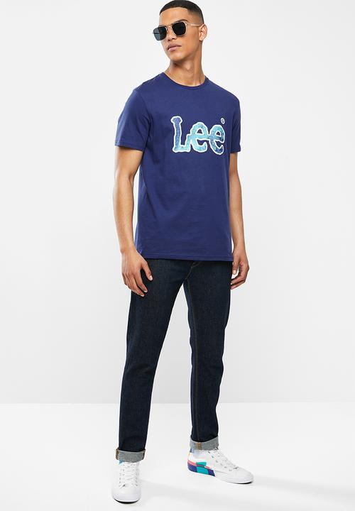 Lee  - Splatter logo tee - navy