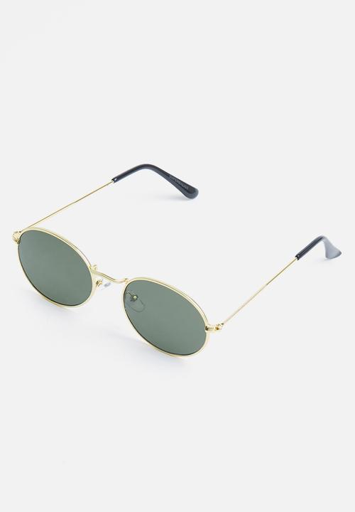 Superbalist - Austin round sunglasses - gold & green