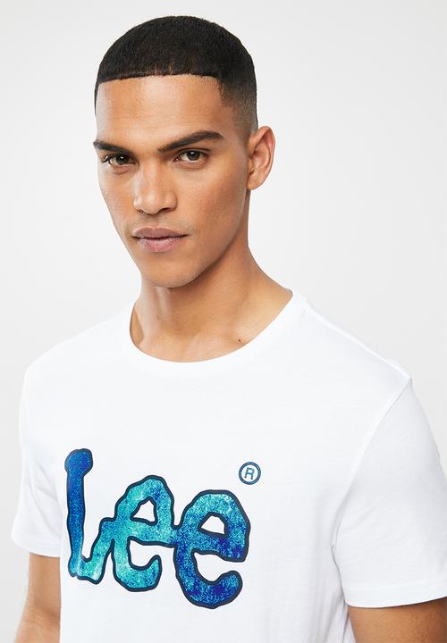 Lee  - Splatter logo tee - white