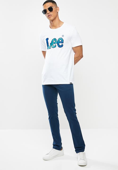 Lee  - Splatter logo tee - white
