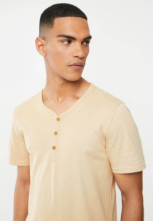 Cotton On - Slub grandad tee - neutral