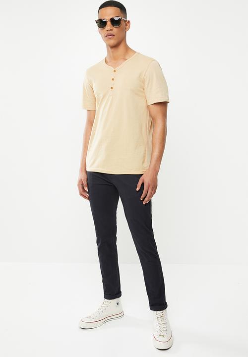 Cotton On - Slub grandad tee - neutral