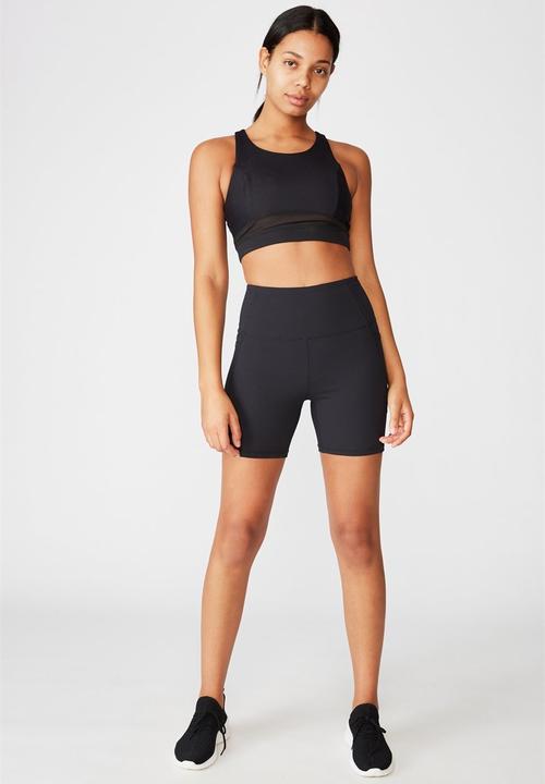 Cotton On - Rib pocket bike short - black rib