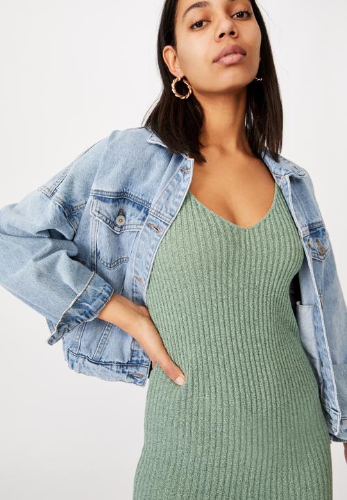 Cotton On - Match me knit midi dress - seafoam green