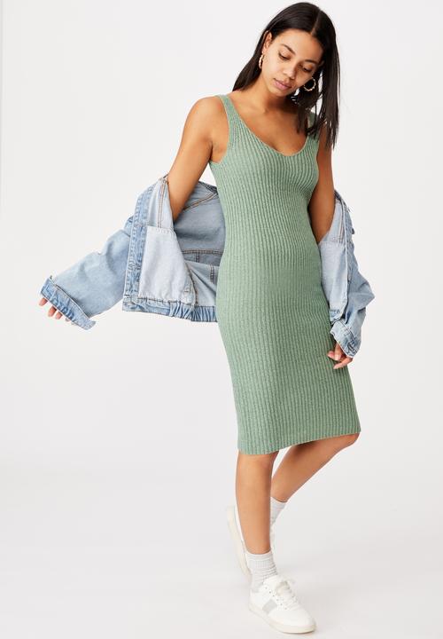 Cotton On - Match me knit midi dress - seafoam green