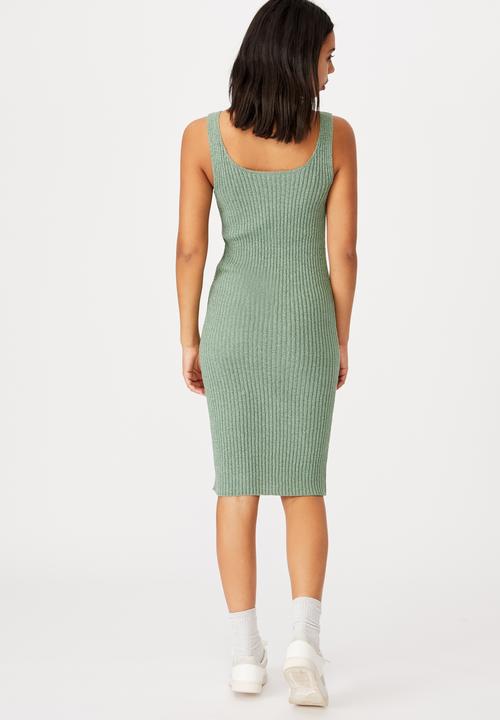 Cotton On - Match me knit midi dress - seafoam green