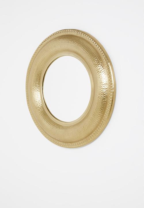 Sixth Floor - Gold frame mirror
