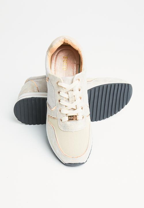 POLO - Everly patent sneaker - stone