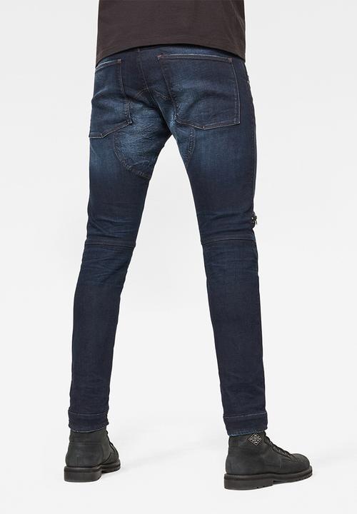G-STAR - 5620 3D zip knee skinny-elto pure superstretch - worn in xenon blue
