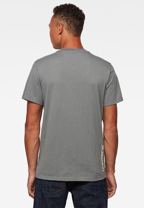 G-STAR - Raw vertical logo short sleeve tee - grey