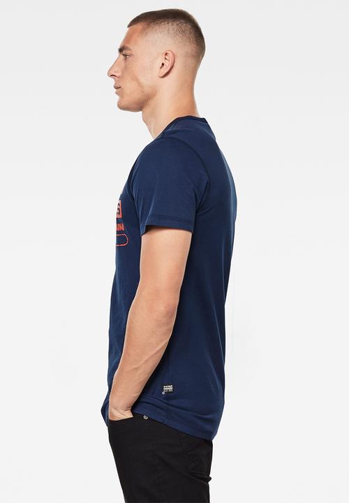G-STAR - Wavy logo originals tee - imperial blue