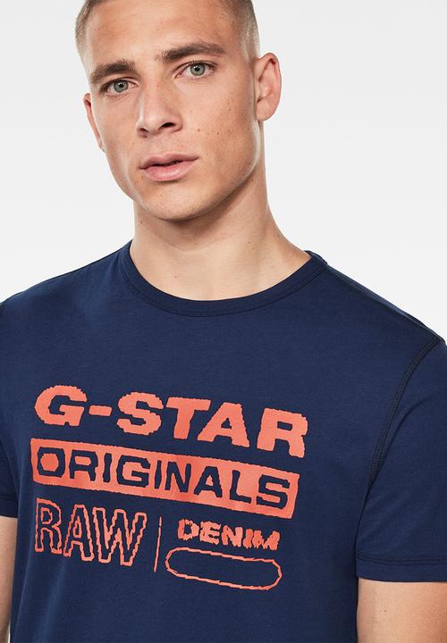 G-STAR - Wavy logo originals tee - imperial blue